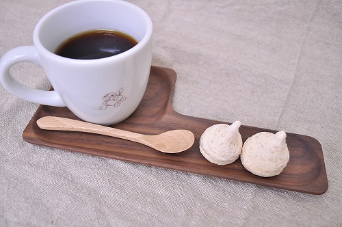 木のお皿 L 茶