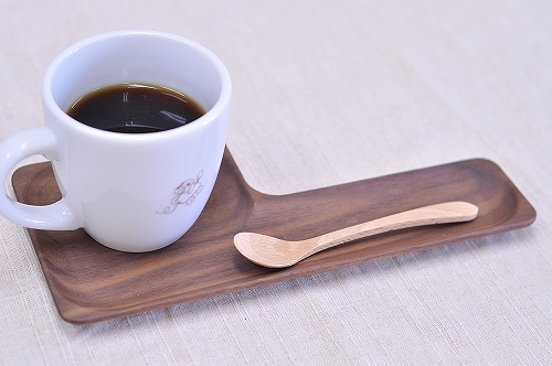 木のお皿 L 茶